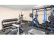 Well-equipped home gym with varied equipment, including weights, elliptical, and power rack for comprehensive workouts at 5861 Mt Shadows Blvd, Firestone, CO 80504