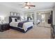 Inviting bedroom with mirrored closet doors, neutral walls, and a comfortable queen-sized bed at 3138 E Otero Cir, Centennial, CO 80122