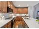 Gourmet kitchen boasting modern appliances and stylish countertops at 2449 Xanthia St, Denver, CO 80238