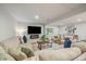 Bright and spacious living room with hardwood floors, a large couch, and modern decor at 2865 S Cherry Way, Denver, CO 80222