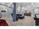 Finished basement with seating area and bar at 3063 E 148Th Pl, Thornton, CO 80602