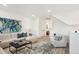 Bright living space featuring a white sectional, contemporary art, and a sleek coffee table at 5128 W 26Th Ave # 208, Denver, CO 80212