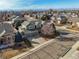 Overhead image of the gray home located within a quiet residential neighborhood with mountain views at 8775 Wild Horse Way, Frederick, CO 80504