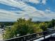 Rooftop deck view with lush trees and distant mountain views at 5128 W 26Th Ave # 208, Denver, CO 80212