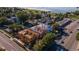 Aerial view of new townhomes under construction, near a lake and city views at 5128 W 26Th Ave # 208, Denver, CO 80212