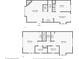Two-story floor plan detailing the layout of both floors, including bedrooms, bathrooms, kitchen, and living spaces at 3086 W 107Th Pl # F, Westminster, CO 80031