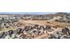 Beautiful aerial view of the houses in the neighborhood with breathtaking landscapes at 4318 Fossil Way, Castle Rock, CO 80109