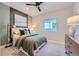 Serene bedroom featuring a queen-sized bed, soft lighting, and neutral tones at 15290 W 69Th Pl, Arvada, CO 80007