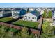 Aerial view of a home featuring a spacious backyard, complemented by well-kept landscaping and fencing at 14431 Forest St, Thornton, CO 80602