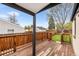 Spacious covered deck area with wooden railings, perfect for outdoor entertaining at 3000 N Fillmore St, Denver, CO 80205