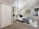 Bedroom features high vaulted ceilings, natural light and closet at 11195 Alcott St # D, Westminster, CO 80234