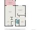 Here is the floorplan of the property showing the dimensions of the rooms and layout at 350 S Clinton St # 2A, Denver, CO 80247