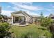 Well-maintained backyard with a patio, lush lawn, and landscaped garden, perfect for outdoor activities and relaxation at 3748 Starry Night Loop, Castle Rock, CO 80109