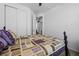 Bright bedroom with a view into the hall showcasing comfortable interior at 3748 Starry Night Loop, Castle Rock, CO 80109