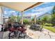 Charming covered patio with outdoor furniture, creating a cozy spot for enjoying the serene backyard ambiance and outdoor living at 3748 Starry Night Loop, Castle Rock, CO 80109