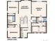 Upper level floor plan featuring bedrooms, bathrooms, laundry, and loft at 1839 Morgan Dr, Erie, CO 80516