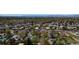 Overhead aerial view of the property and surrounding neighborhood, showcasing the landscape and location at 1196 S Quebec Way, Denver, CO 80231