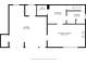 Basement floor plan showing the layout of the garage, bathroom, bedroom, laundry, and recreation room at 1196 S Quebec Way, Denver, CO 80231