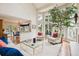 Light filled living room with tall windows, stylish furnishings, and open layout at 3 Winged Foot Way, Littleton, CO 80123