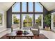 Sunlit living room featuring vaulted ceilings, large windows, and an inviting seating arrangement at 31 Wild Tiger Ln, Boulder, CO 80302