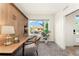 Built-in desk and cabinetry in a home office at 1555 Perry St, Denver, CO 80204