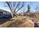 Backyard with mature tree, garden and fence at 6730 Ingalls St, Arvada, CO 80003