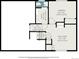 Floor plan showcasing the layout of bedroom, utility, hall, and Gathering room, with dimensions at 6413 W 76Th Ave, Arvada, CO 80003