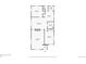 Floor plan layout of the house with room dimensions for the living room, kitchen, bedrooms, and bathroom at 1591 Holly St, Denver, CO 80220