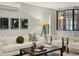 Cozy living room showcasing a modern sofa, accent chairs, coffee table decor, and minimalist wall art at 3538 Pecos St, Denver, CO 80211