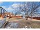 Backyard with garden beds and a view of neighborhood at 5769 S Nepal Ct, Centennial, CO 80015