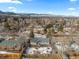 Aerial view of a property situated in a neighborhood with mountain views, blending urban living with natural beauty at 4640 Macky Way, Boulder, CO 80305