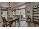 Bright dining room with slider to the hot tub deck at 492 Kimmes Ln, Breckenridge, CO 80424