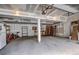 Spacious garage with ample storage space, lighting, and concrete flooring at 492 Kimmes Ln, Breckenridge, CO 80424