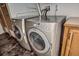 Close-up of modern washer and dryer set in a well-lit laundry room at 492 Kimmes Ln, Breckenridge, CO 80424