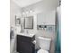 Well-maintained bathroom featuring a vanity and fixtures at 4733 S Vivian Ct, Morrison, CO 80465