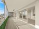 Enclosed balcony featuring floor to ceiling sliding glass doors and city views at 800 N Washington St # 1010, Denver, CO 80203