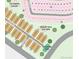 Neighborhood plan view of houses with tree lined streets, dog park, and detention pond at 17152 W 91St Ln, Arvada, CO 80007