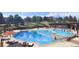 Luxurious community pool with waterfall feature, sun loungers, and ample space for relaxation at 17152 W 91St Ln, Arvada, CO 80007