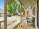View from porch, showing the parking and community with a nice place to relax on the porch at 8236 Washington St # 29, Denver, CO 80229