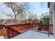 Wooden deck overlooking backyard at 1225 Briarhollow Way, Highlands Ranch, CO 80129