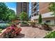 Landscaped courtyard with seating and flowers at 1133 Race St # 8 & 9 B, Denver, CO 80206