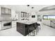 Modern kitchen featuring a large island with granite countertops at 1133 Race St # 8 & 9 B, Denver, CO 80206