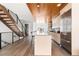 Modern kitchen with island and stainless steel appliances at 63 S Jackson St, Denver, CO 80209