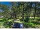 The lush backyard features a covered hot tub and mature trees, creating a private outdoor oasis at 970 Bend In The Trail Rd, Monument, CO 80132