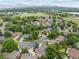 Stunning aerial view of a suburban neighborhood featuring lush greenery and distant mountain views at 2013 S Holland St, Lakewood, CO 80227