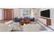 Spacious living room with large windows, a comfortable sofa, stylish decor, and a modern media center at 2013 S Holland St, Lakewood, CO 80227