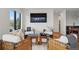 Cozy living room featuring a TV, hardwood floors, and comfortable seating with natural light at 380 S Humboldt St, Denver, CO 80209