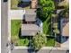 Aerial view of the property showcasing a well-maintained yard and patio area at 7790 Kendall St, Arvada, CO 80003