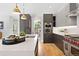 Modern kitchen featuring stainless steel appliances, quartz countertops, and custom cabinetry at 1500 S Elizabeth St, Denver, CO 80210