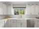 Bright kitchen featuring white cabinets, stainless steel appliances, and a modern farmhouse sink at 5853 S Havana Ct, Englewood, CO 80111